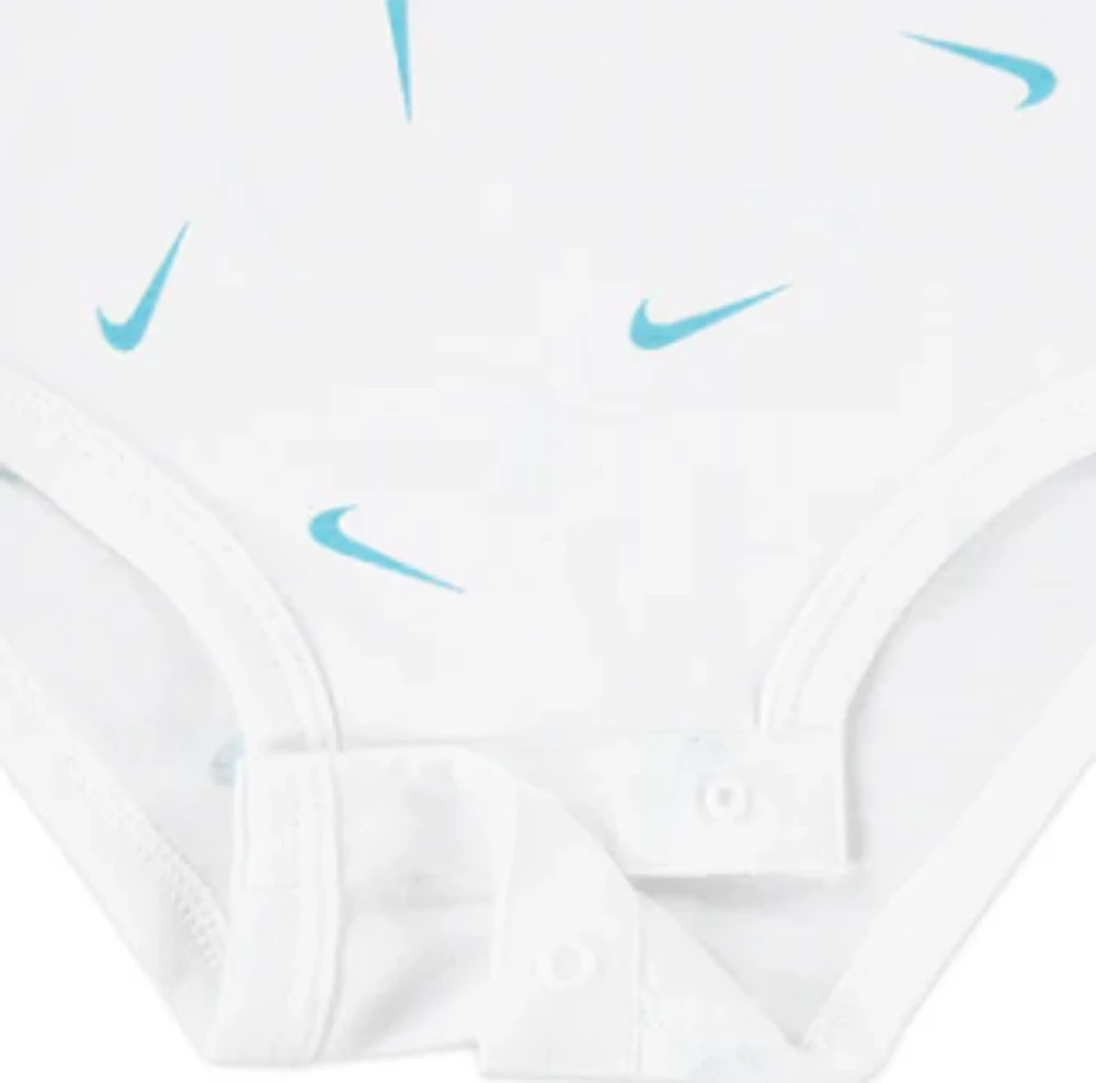 Nike Essentials Baby (0-9M) 3-Piece Striped Swooshfetti