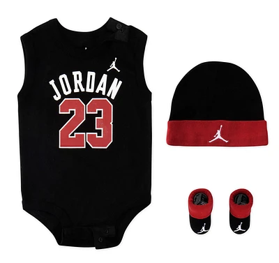 JORDAN 23 JERSEY 3 PIECE INFANT SET - BLACK