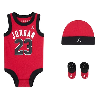 JORDAN 23 JERSEY 3 PIECE INFANT SET - RED