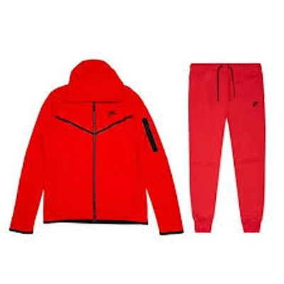 Nike Sportswear Child Boys' Tech Fleece Full Zip Hoodie Set Light University Red / Heather