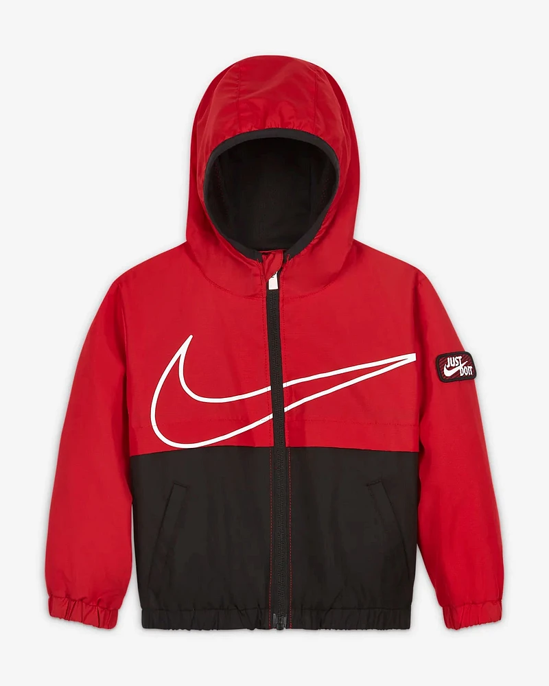 Nike Sportswear Windrunner Little Kids' Full-Zip Jacket in Red
