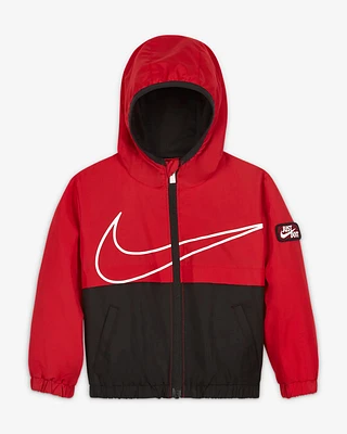 Nike Sportswear Windrunner Little Kids' Full-Zip Jacket in Red