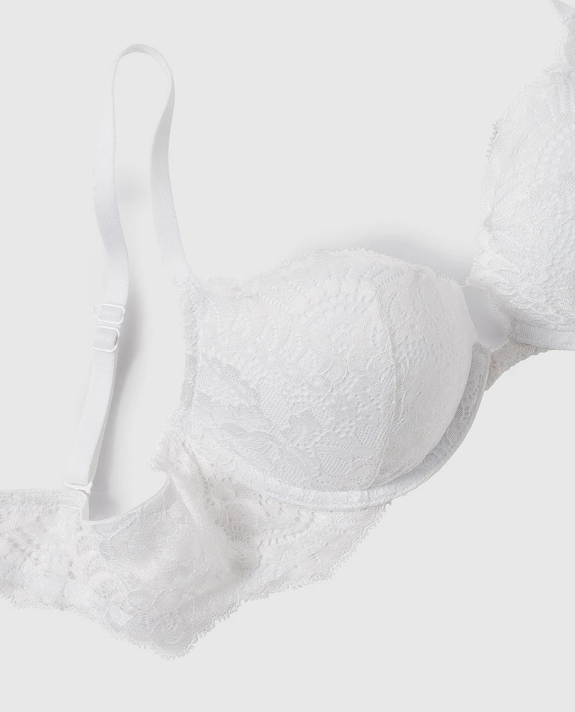 Push Up Bra with Allover Lace