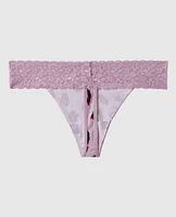 Thong Panty with Lace Trim