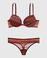 Smooth Cotton Push Up Plunge Bra