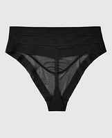 High Waist Shaping G-String Black
