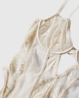 Guêpière en dentelle non doublée