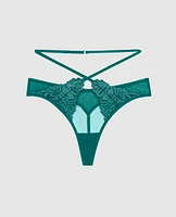 High Waist G-String Panty with Lace