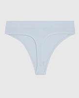 High Leg Thong Panty in Vista Blue