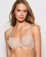 Lightly Lined Full Coverage Bra with Allover Lace Rosetan