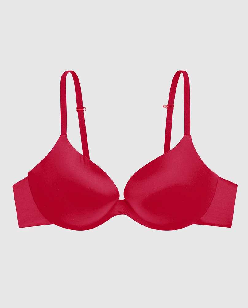 Soutien-gorge pigeonnant confortable rouge cosmo