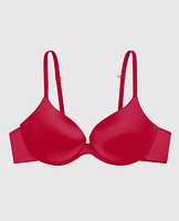 Soutien-gorge pigeonnant confortable rouge cosmo