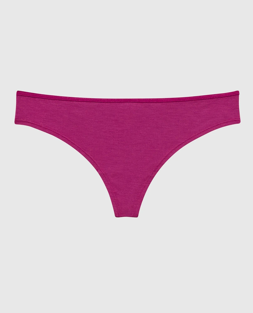 Ultrasoft Modal Thong Panty in Outrageous Pink