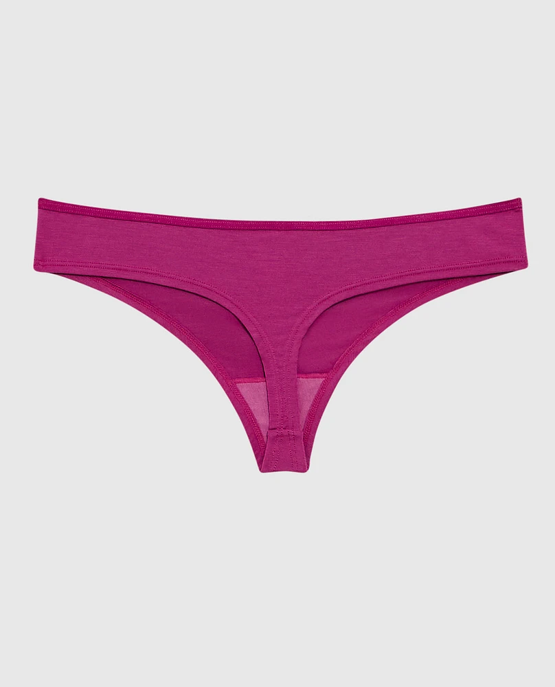 Ultrasoft Modal Thong Panty in Outrageous Pink