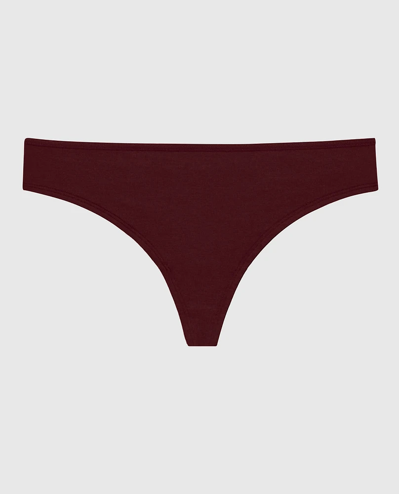 Ultrasoft Modal Thong Panty in Red Wine