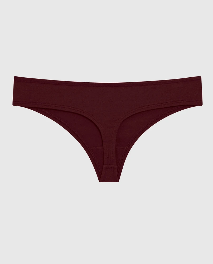 Ultrasoft Modal Thong Panty in Red Wine