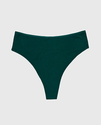 Ultrasoft High Leg Thong Panty Emerald Green