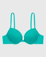 Cotton Push Up Bra Beach Teal