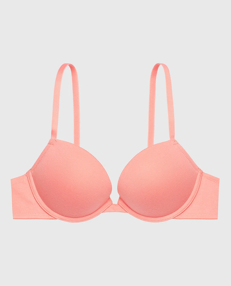Cotton Push Up Bra Peach Fizz