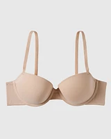 Soutien-gorge demi-buste légèrement doublé en coton havane