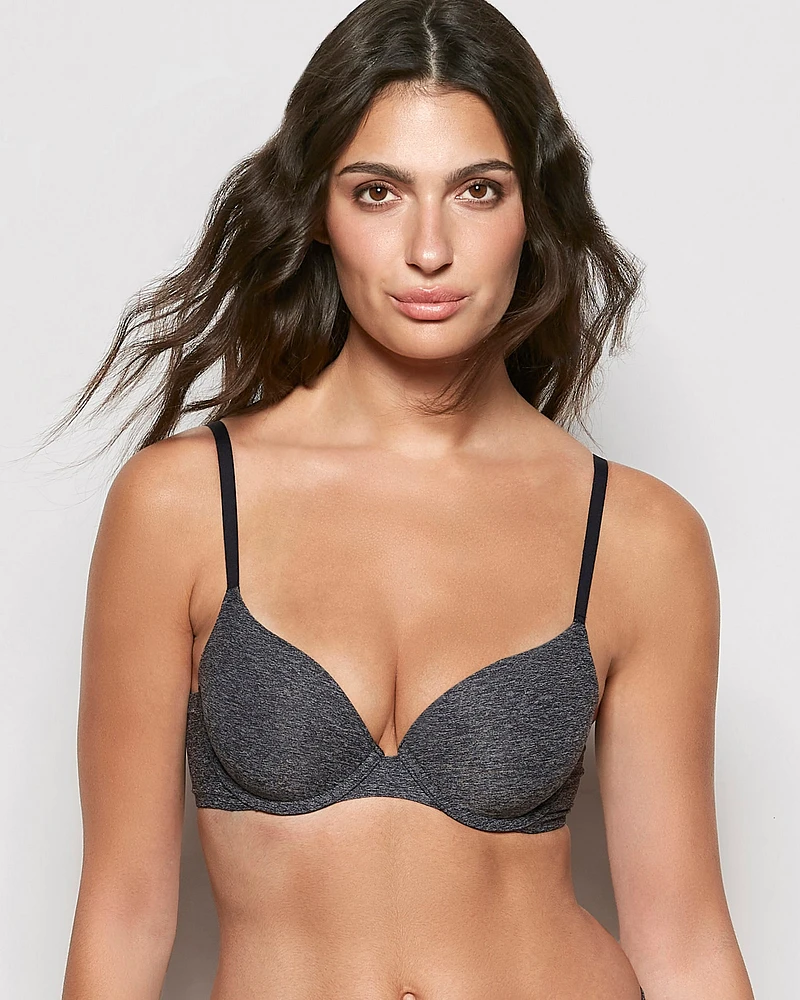 Comfort Lightly Lined Demi Bra Black