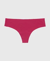 No Show Thong Panty Electric Rouge