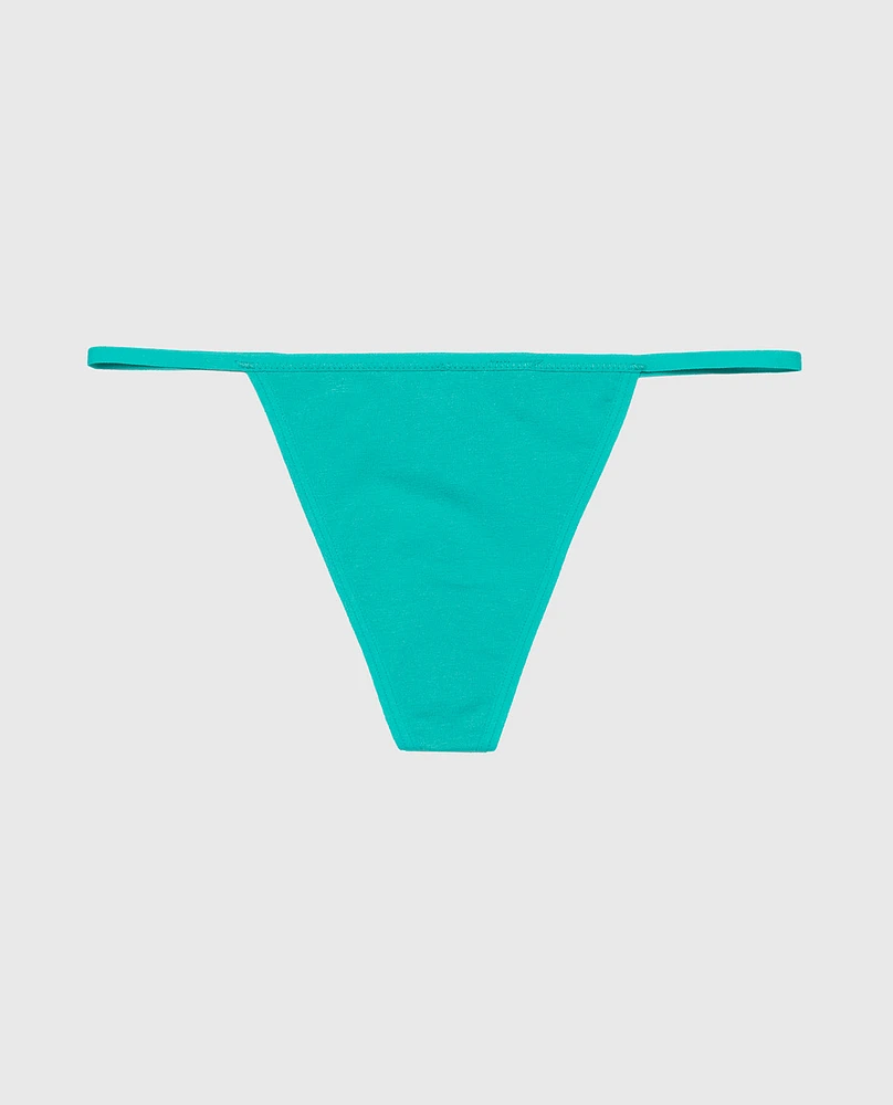 Cotton G-String Panty Beach Teal