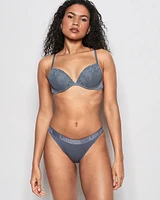 Culotte Cheeky à jambe échancrée avec logo ciel orageux