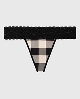 Thong Panty with Lace Trim