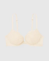 Push Up Bra with Lace Overlay