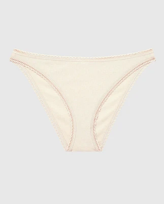 Bikini Panty with Picot Trim