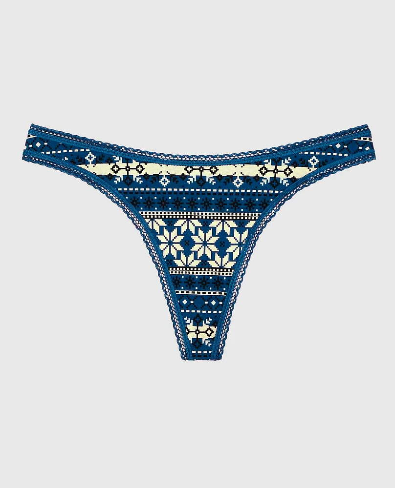 Remix Cotton Thong Panty