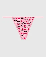 Cotton G-String Panty in Cherry On Top