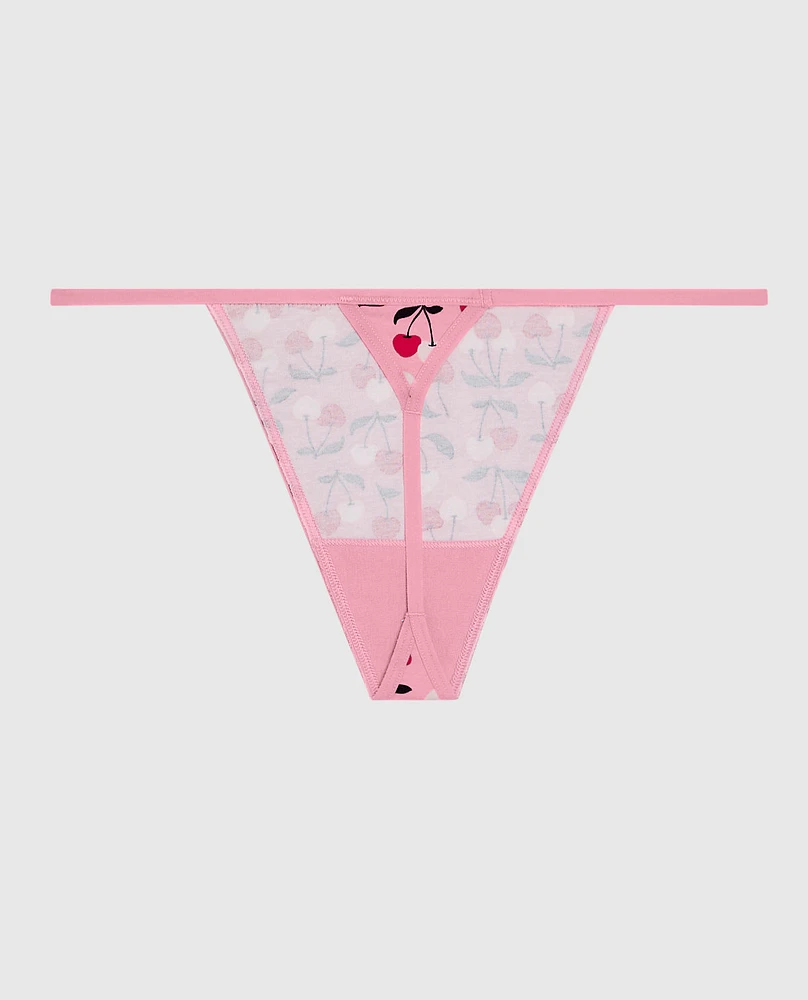 Cotton G-String Panty in Cherry On Top