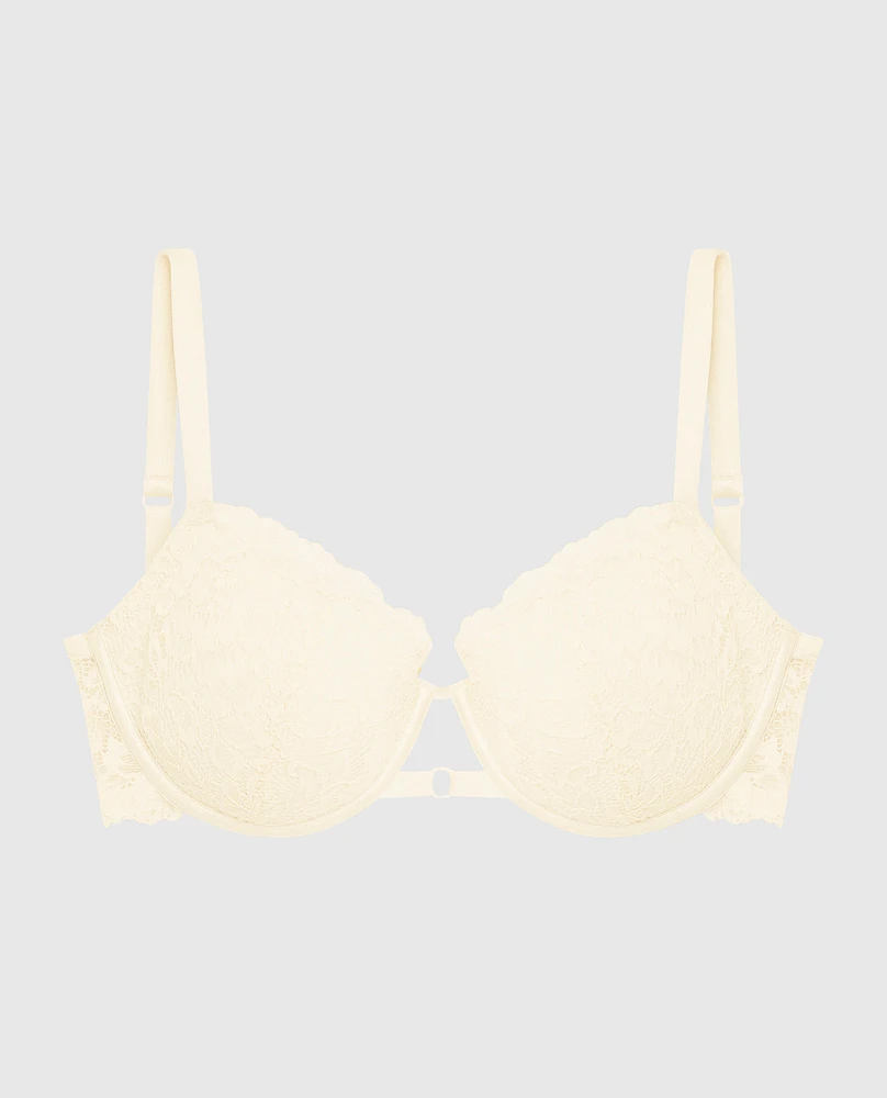 Soutien-gorge balconnet légèrement doublé en dentelle