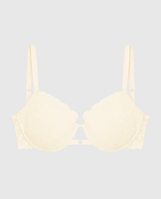 Soutien-gorge balconnet légèrement doublé en dentelle