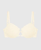 Soutien-gorge balconnet légèrement doublé en dentelle
