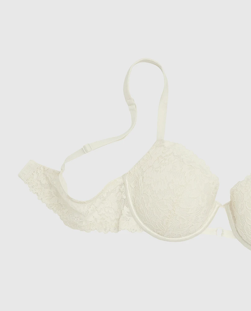 Soutien-gorge balconnet légèrement doublé en dentelle
