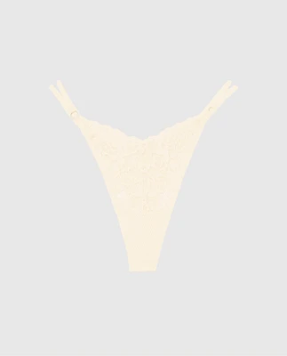 Lace High Leg Thong Panty
