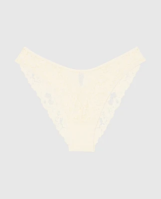 Culotte Cheeky à jambe échancrée en filet