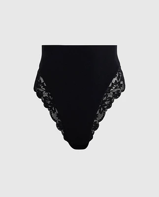 High Waist Smoothing Cheeky Panty Black