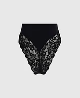 High Waist Smoothing Cheeky Panty Black