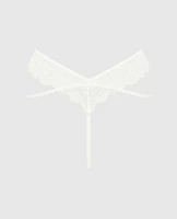 High Leg G-String Panty with Garter Straps