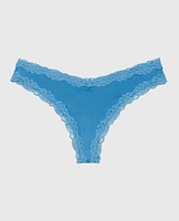 Thong Panty with Lace Trim Pacific Coast