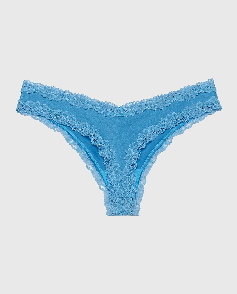 Thong Panty with Lace Trim Pacific Coast