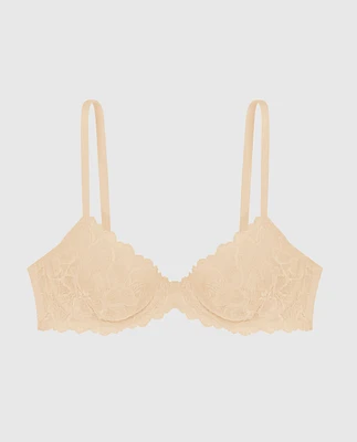Soutien-gorge demi-buste non doublé en dentelle
