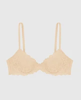 Soutien-gorge demi-buste non doublé en dentelle