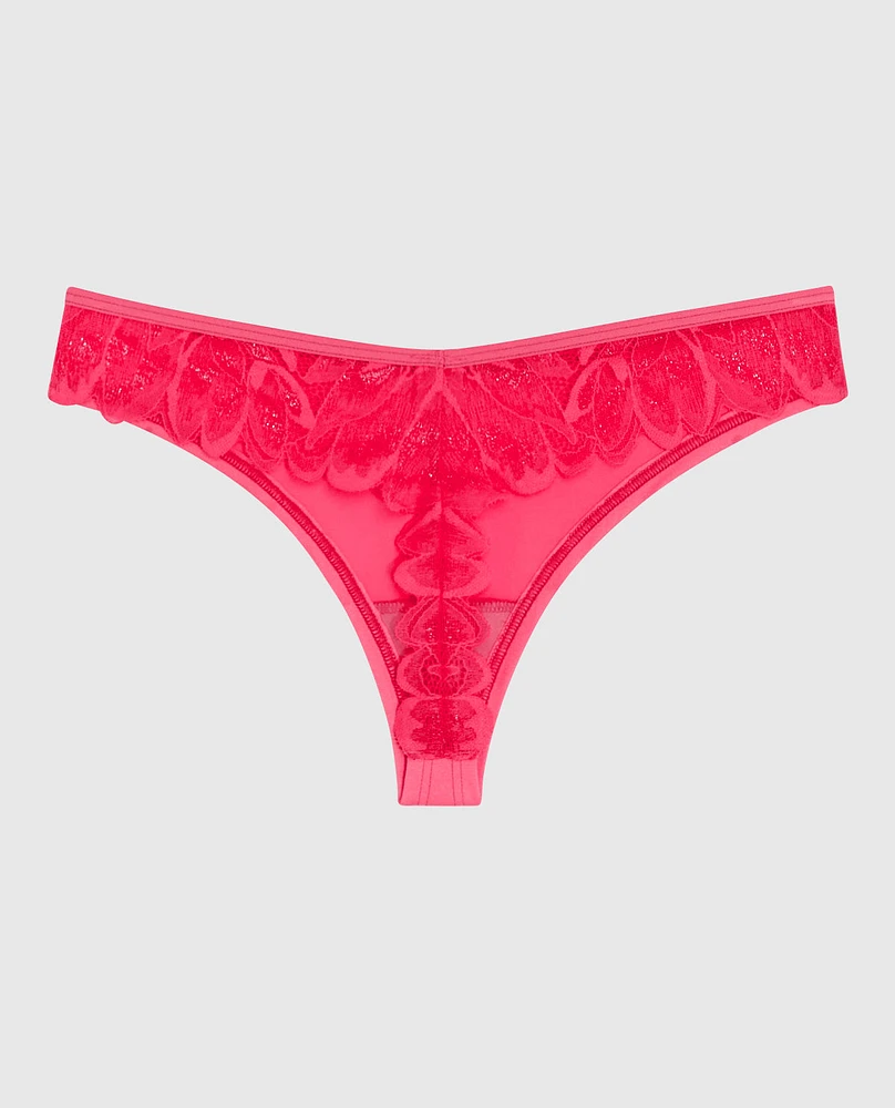 Lace Back Thong Panty