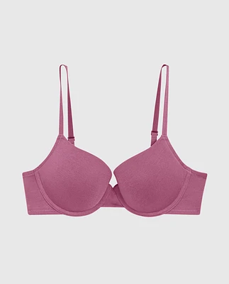 Soutien-gorge demi-buste en doux coton légèrement doublé