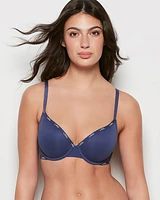 Lightly Lined Demi Logo Bra Dusk Blue